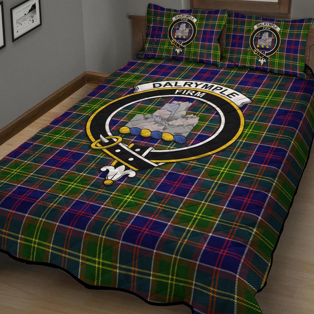Dalrymple Tartan Quilt Bed Set with Family Crest - Tartan Vibes Clothing
