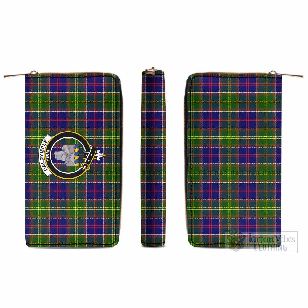 Dalrymple Tartan Women's Leather Wallet with Family Crest - Tartan Vibes Clothing