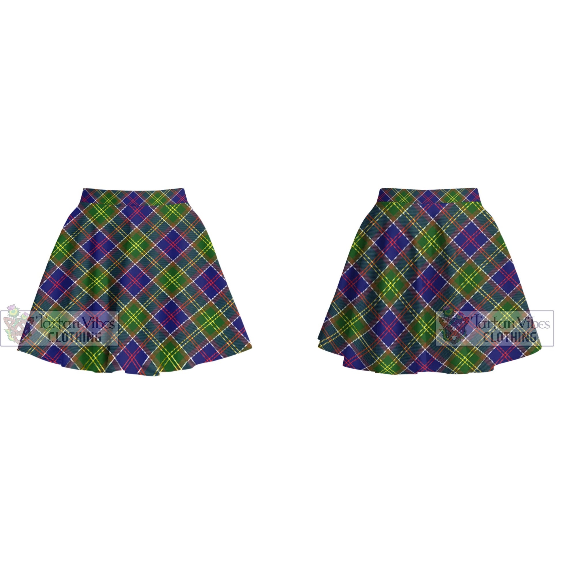 Dalrymple Tartan Women's Plated Mini Skirt Cross Style - Tartan Vibes Clothing