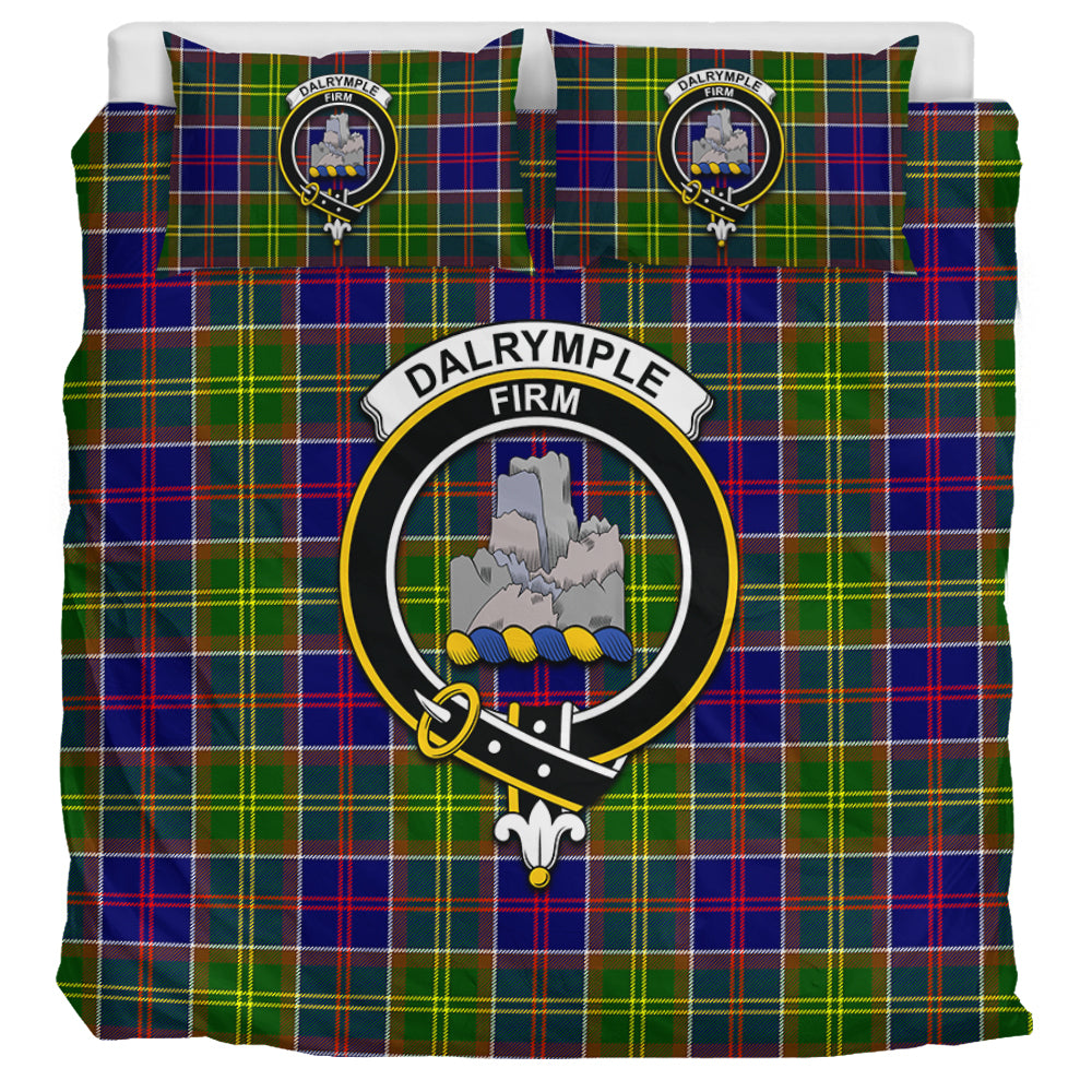 Dalrymple Tartan Bedding Set with Family Crest - Tartan Vibes Clothing