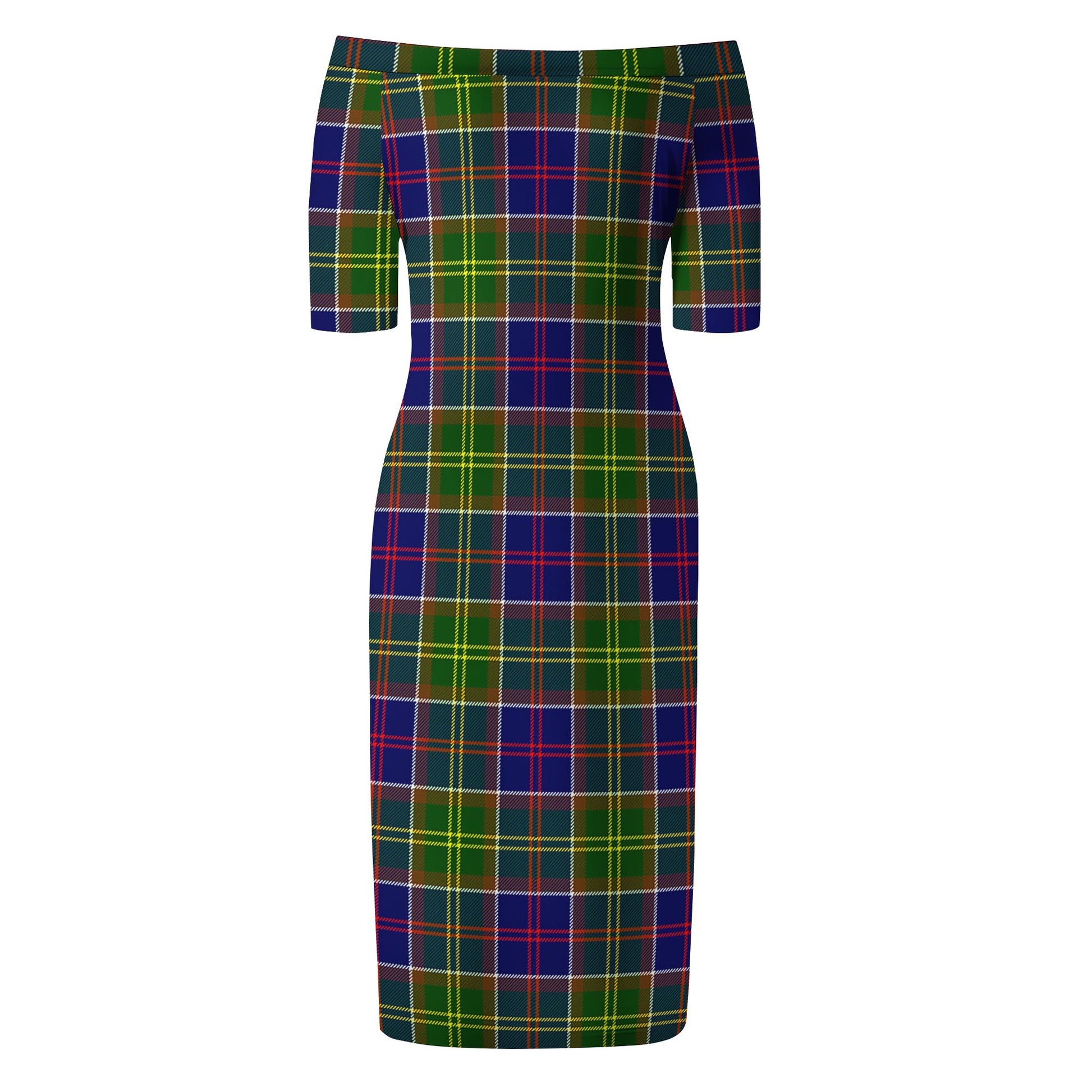 Dalrymple Tartan Off Shoulder Lady Dress - Tartan Vibes Clothing
