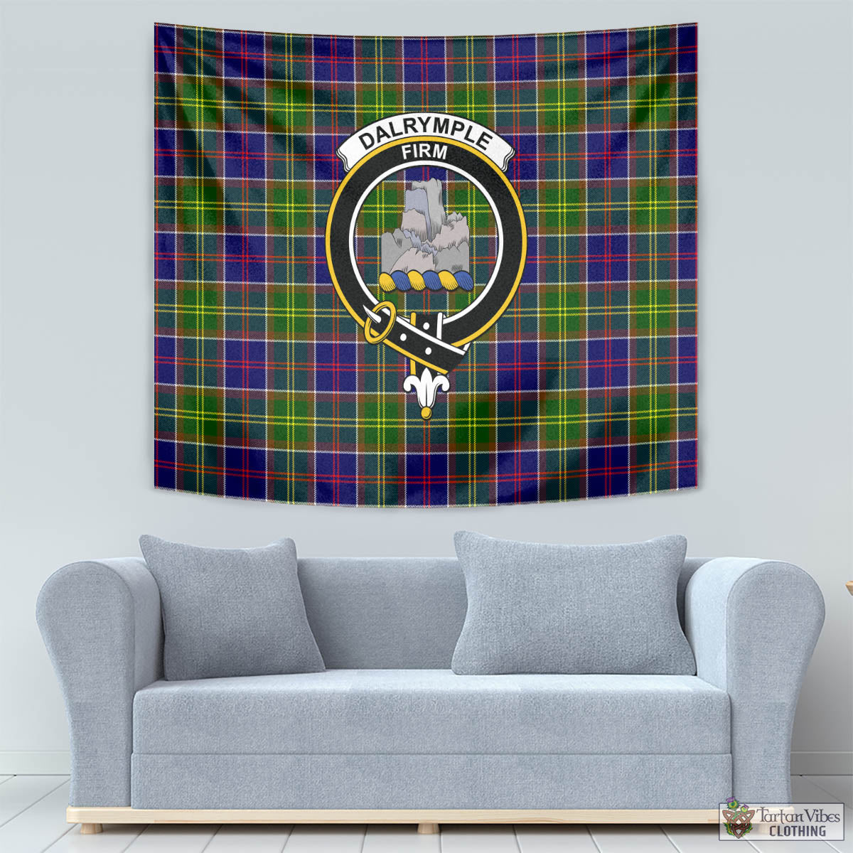 Dalrymple Tartan Tapestry Wall Hanging and Home Decor for Room with Family Crest - Tartan Vibes Clothing