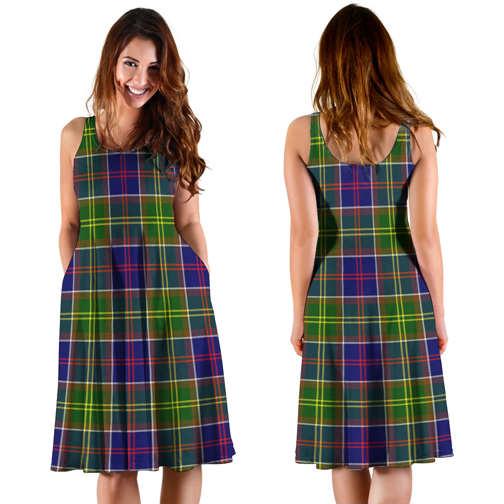 Dalrymple Tartan Sleeveless Midi Womens Dress - Tartan Vibes Clothing