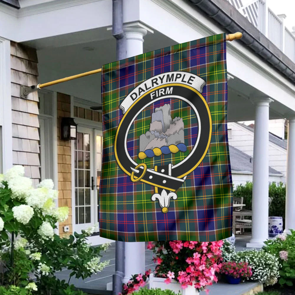 Dalrymple Tartan Flag with Family Crest - Tartan Vibes Clothing