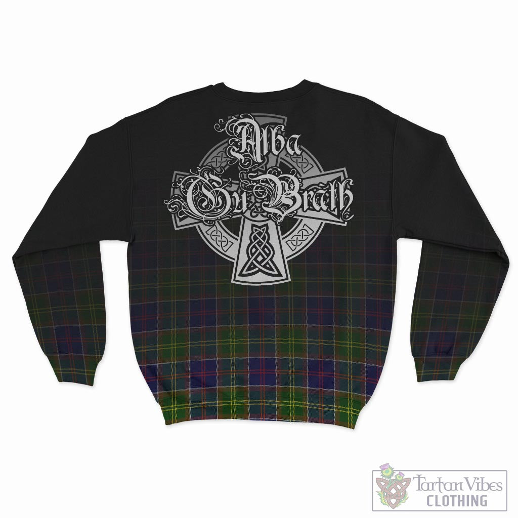 Dalrymple Tartan Sweatshirt Featuring Alba Gu Brath Family Crest Celtic Inspired - Tartan Vibes Clothing