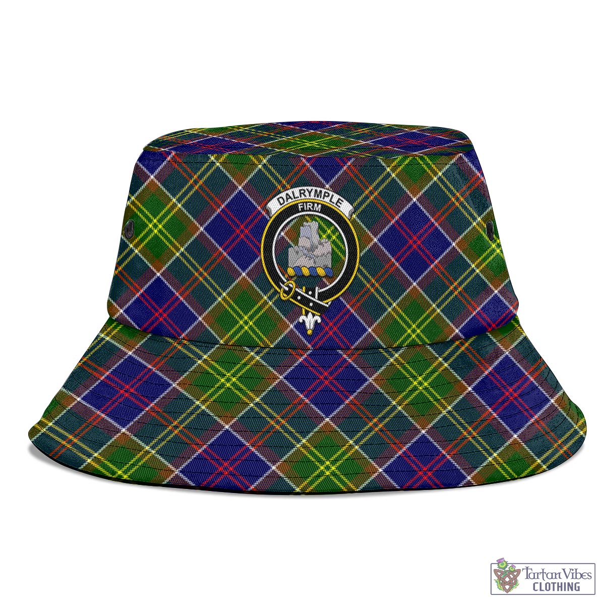 Dalrymple Tartan Crest 2D T-shirt - Alba Skull Style