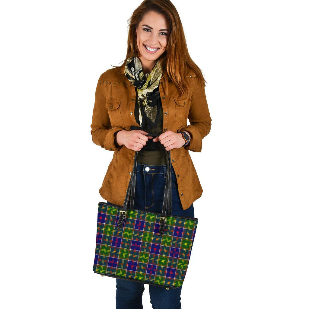 Dalrymple Tartan Leather Tote Bag - Tartan Vibes Clothing