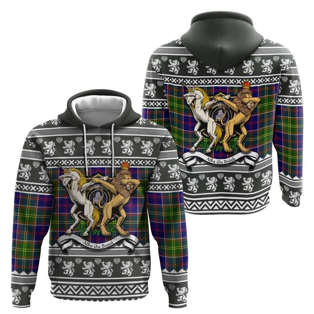 Dalrymple Clan Tartan Crest Christmas Hoodie Coat of Arms Funny Style - Tartan Vibes Clothing