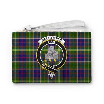 Dalrymple Family Crest Tartan Clutch Bag