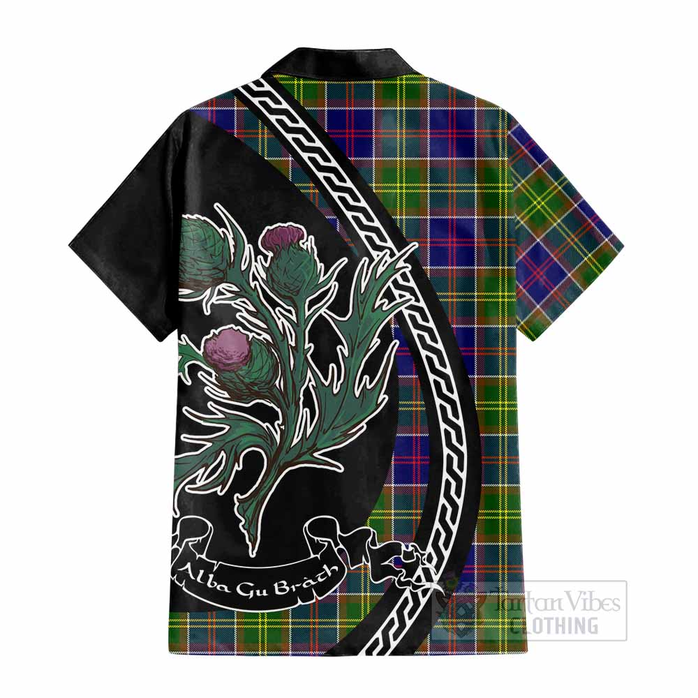 Dalrymple Family Crest Tartan Cotton Hawaiian Shirt Alba Thistle Inspired - Tartan Vibes Clothing