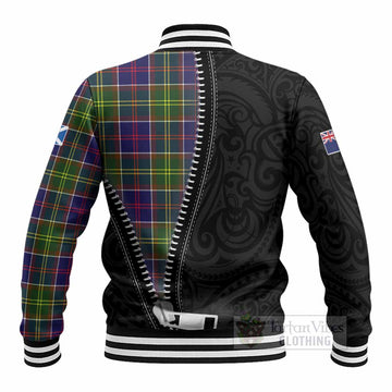 Dalrymple Tartan Baseball Jacket New Zealand Pattern Unique Zipper Stylized