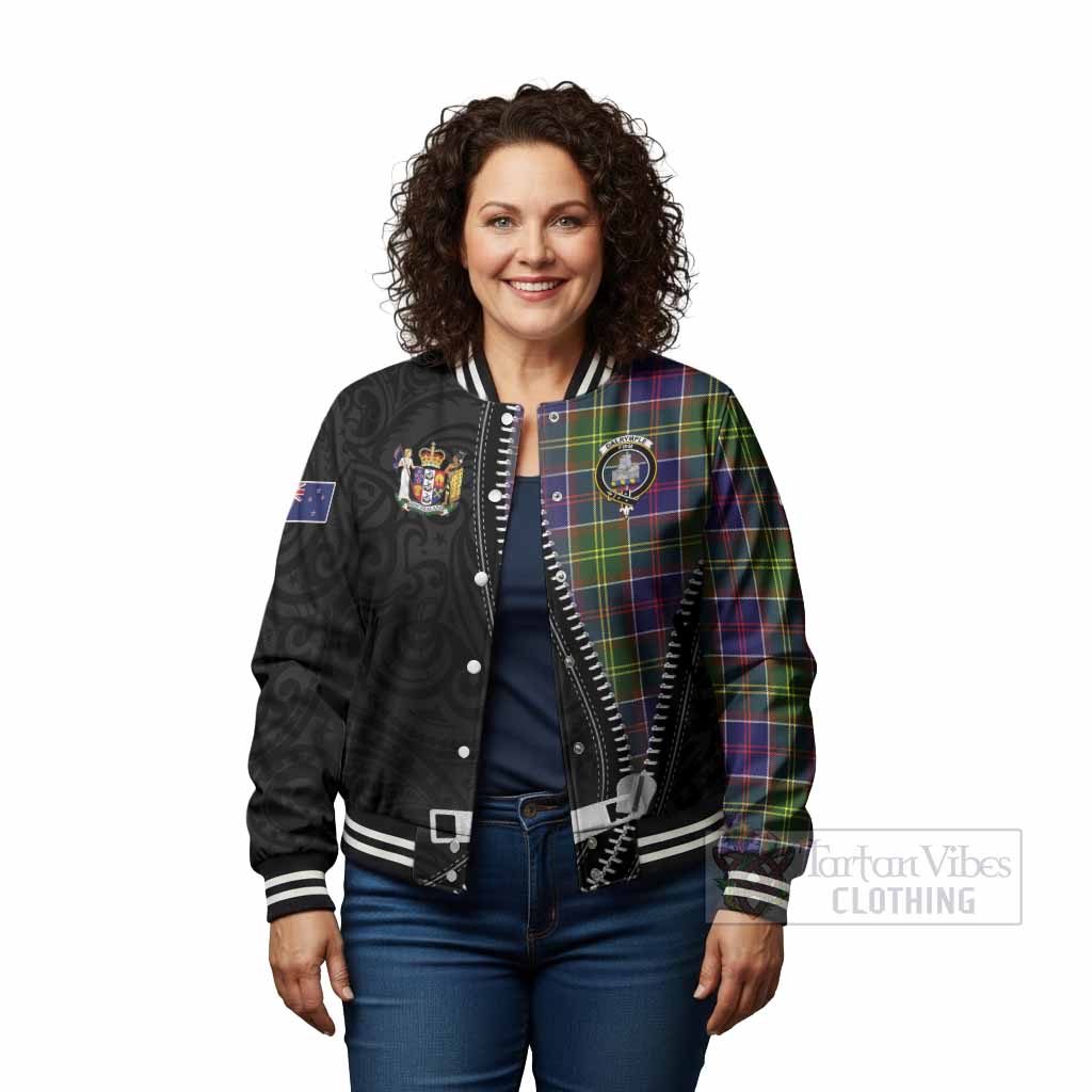 Dalrymple Tartan Baseball Jacket New Zealand Pattern Unique Zipper Stylized