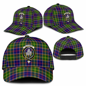 Dalrymple Tartan Classic Cap with Family Crest