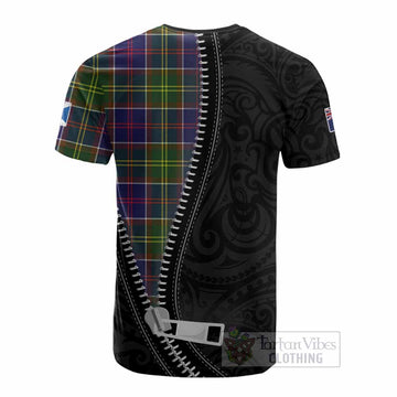 Dalrymple Tartan Cotton T-shirt New Zealand Pattern Unique Zipper Stylized