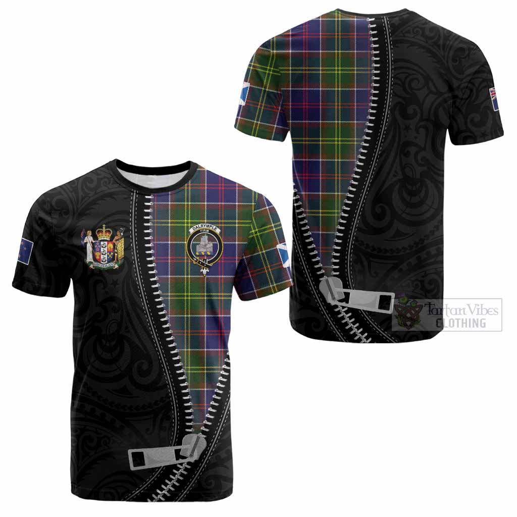 Dalrymple Tartan Cotton T-shirt New Zealand Pattern Unique Zipper Stylized
