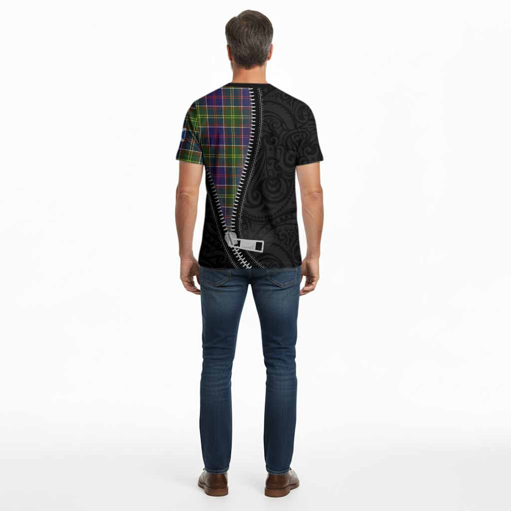 Dalrymple Tartan Cotton T-shirt New Zealand Pattern Unique Zipper Stylized