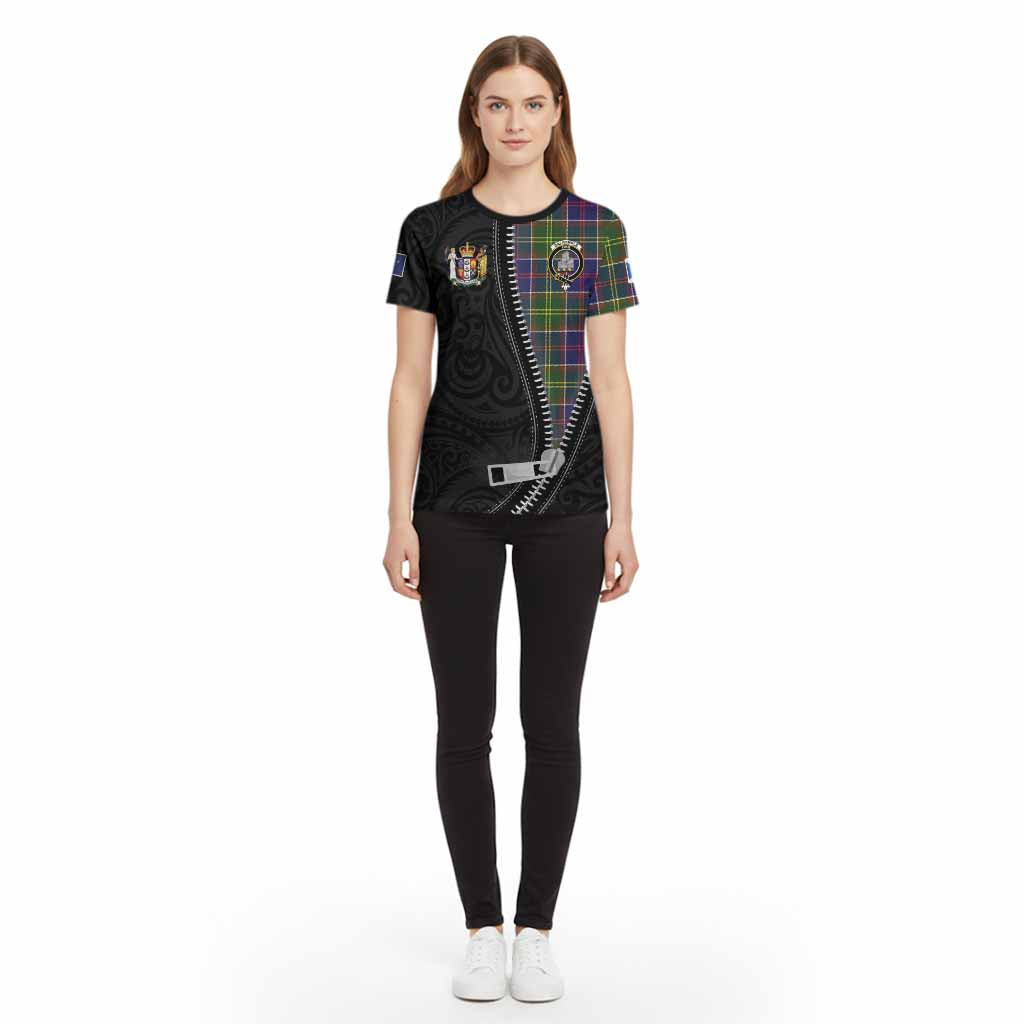 Dalrymple Tartan Cotton T-shirt New Zealand Pattern Unique Zipper Stylized