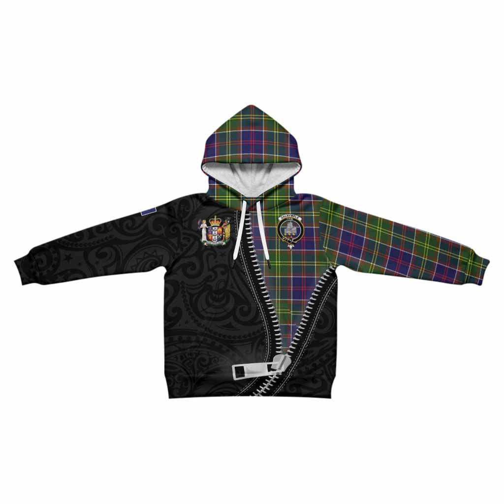 Dalrymple Tartan Kid Hoodie New Zealand Pattern Unique Zipper Stylized