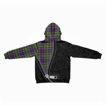 Dalrymple Tartan Kid Hoodie New Zealand Pattern Unique Zipper Stylized