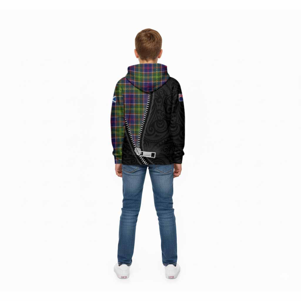 Dalrymple Tartan Kid Hoodie New Zealand Pattern Unique Zipper Stylized