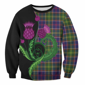 Dalrymple Tartan Sweatshirt Traditional Scottish Thistle