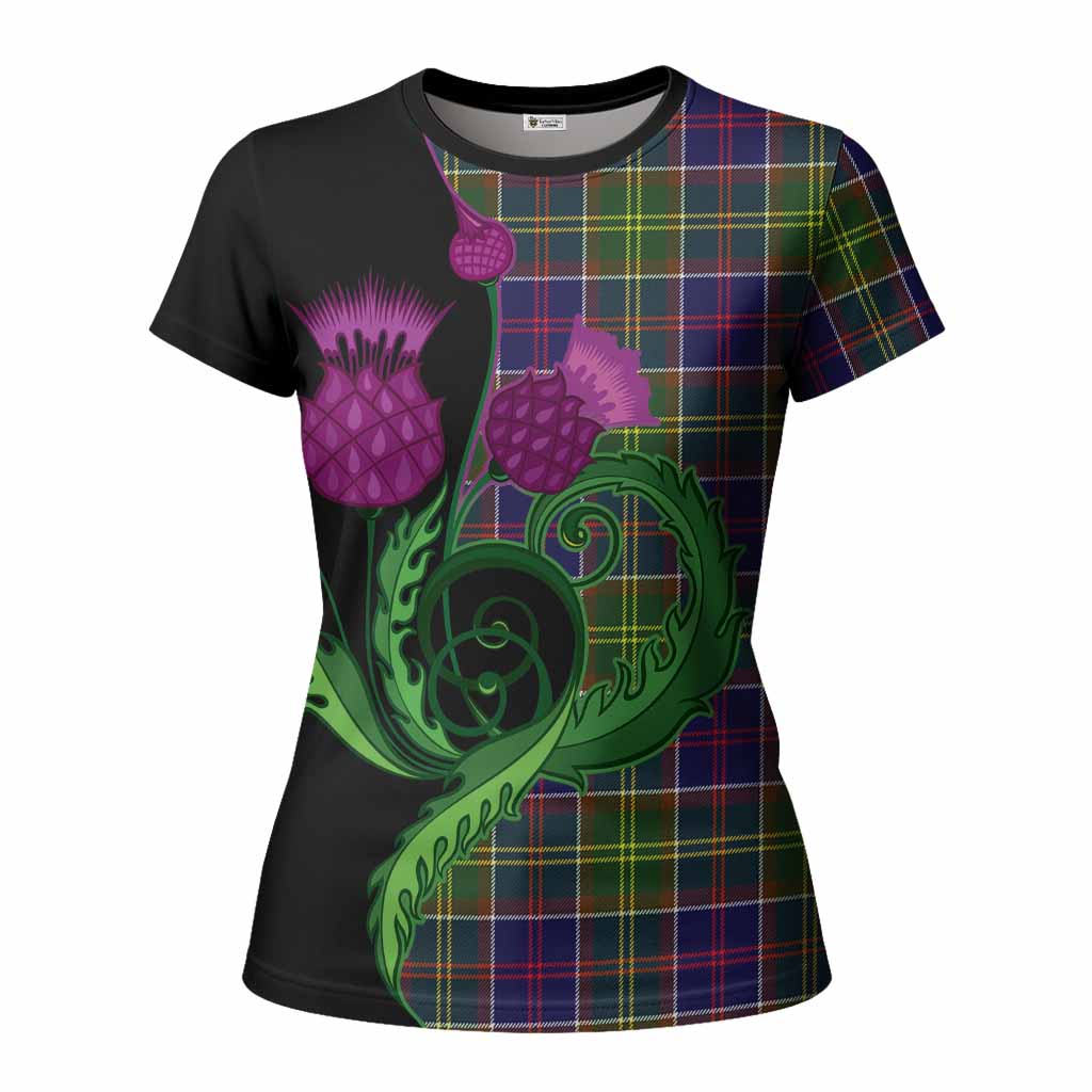 Dalrymple Tartan Women T shirt Traditional Scottish Thistle
