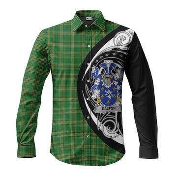 Tartan Vibes Clothing Dalton Irish Clan Long Sleeve Button Shirt Celtic Circle Style