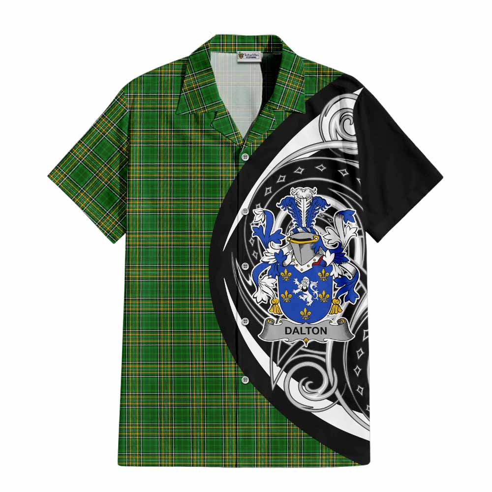 Tartan Vibes Clothing Dalton Irish Clan Short Sleeve Button Shirt Celtic Circle Style