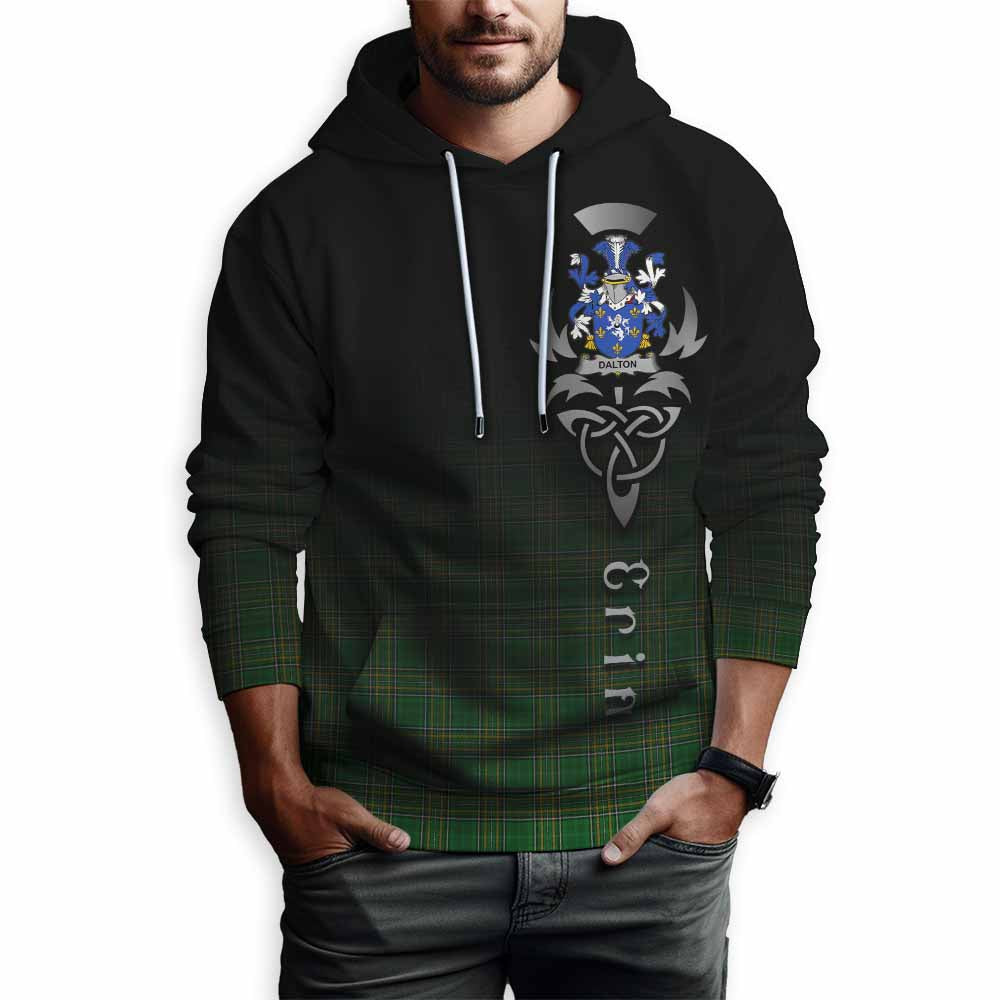 Tartan Vibes Clothing Dalton Irish Clan Hoodie with Coat of Arms Erin Go Bragh Celtic Inspired