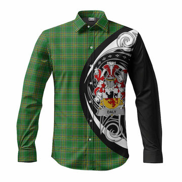 Daly Irish Clan Long Sleeve Button Shirt Celtic Circle Style Men's Shirt S - Tartan Vibes Clothing