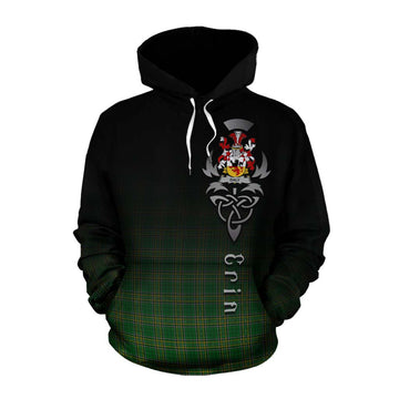 Daly Irish Clan Cotton Hoodie with Coat of Arms Erin Go Bragh Celtic Inspired