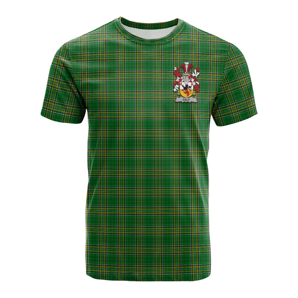 Daly Irish Clan Tartan Cotton T-shirt with Coat of Arms Kid's Shirt - Tartan Vibes Clothing
