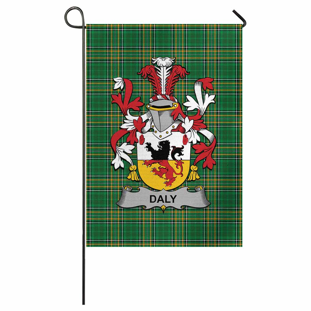 Daly Irish Clan Tartan Flag with Coat of Arms