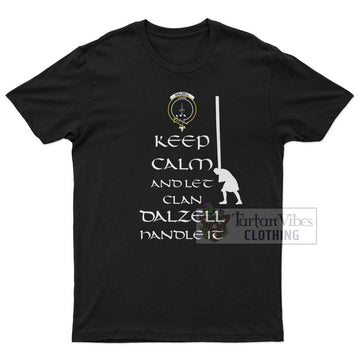 Dalzell (Dalziel) Clan Men's T-Shirt: Keep Calm and Let the Clan Handle It Caber Toss Highland Games Style 4XL - 2D-tartanvibesclothing