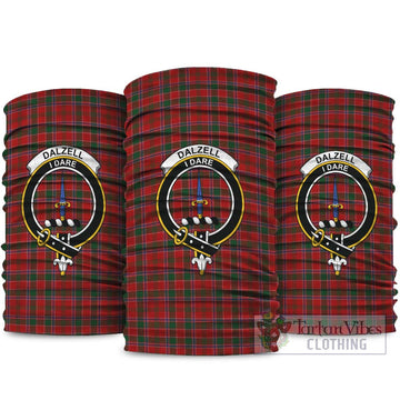 Dalzell (Dalziel) Tartan Neck Gaiters, Tartan Bandanas, Tartan Head Band with Family Crest package One Size - Tartan Vibes Clothing
