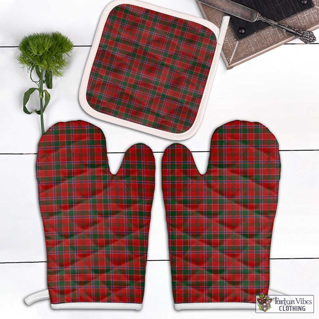 Dalzell (Dalziel) Tartan Combo Oven Mitt & Pot-Holder Combo 2 Oven Mitt & 1 Pot-Holder Black - Tartan Vibes Clothing