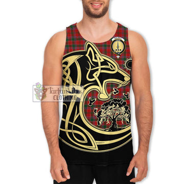 Dalzell (Dalziel) Tartan Men's Tank Top with Family Crest Celtic Wolf Style Men - Tartan Vibes Clothing