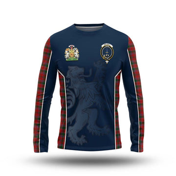 Dalzell (Dalziel) Tartan Long Sleeve T-Shirt with Family Crest and Lion Rampant Vibes Sport Style Unisex - Tartan Vibes Clothing