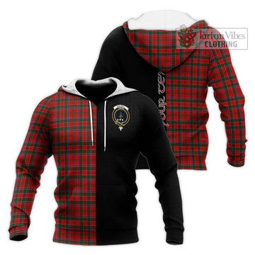 Dalzell (Dalziel) Tartan Knitted Hoodie with Family Crest and Half Of Me Style Unisex Knitted Pullover Hoodie - Tartan Vibes Clothing