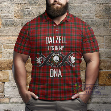 Dalzell (Dalziel) Tartan Polo Shirt with Family Crest DNA In Me Style Kid - Tartan Vibes Clothing