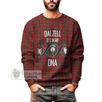 Dalzell (Dalziel) Tartan Sweatshirt with Family Crest DNA In Me Style Unisex - Tartan Vibes Clothing