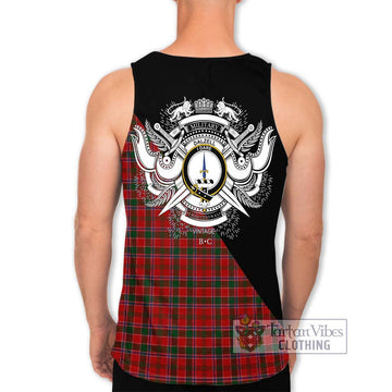 Dalzell (Dalziel) Tartan Men's Tank Top with Family Crest and Military Logo Style - Tartan Vibes Clothing