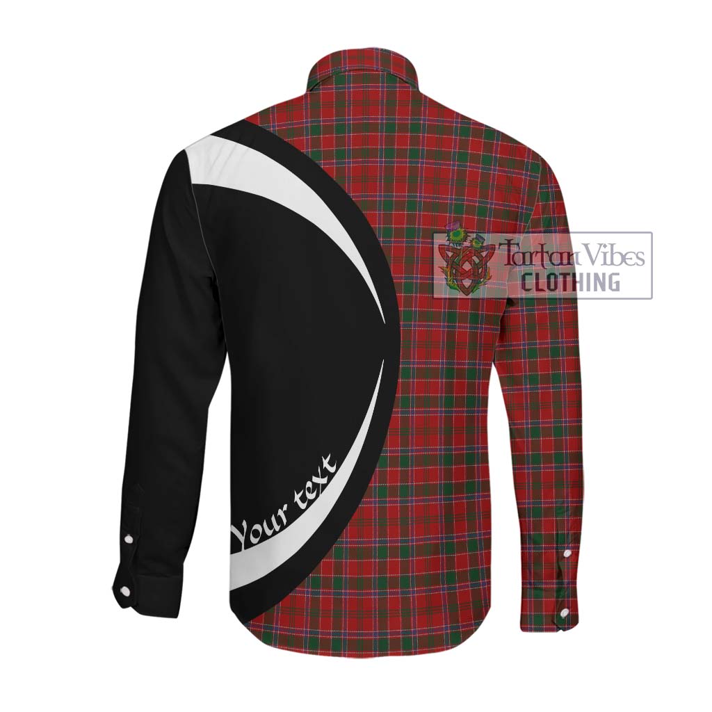 Dalzell (Dalziel) Tartan Long Sleeve Button Up with Family Crest Circle Style Men's Shirt - Tartan Vibes Clothing
