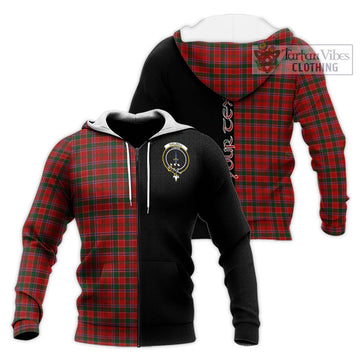 Dalzell (Dalziel) Tartan Knitted Hoodie with Family Crest and Half Of Me Style Unisex Knitted Zip Hoodie - Tartan Vibes Clothing