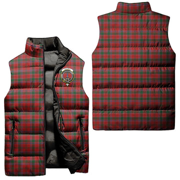Dalzell (Dalziel) Tartan Sleeveless Puffer Jacket with Family Crest Unisex - Tartan Vibes Clothing