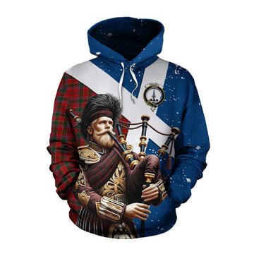 Dalzell (Dalziel) Tartan Cotton Hoodie with Family Crest Scottish Bagpiper Vibes Pullover Hoodie XS - Tartan Vibes Clothing