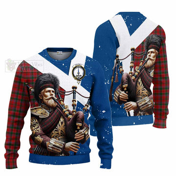 Dalzell (Dalziel) Tartan Knitted Sweater with Family Crest Scottish Bagpiper Vibes Unisex - Tartan Vibes Clothing