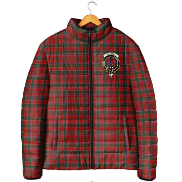 Dalzell (Dalziel) Tartan Padded Jacket with Family Crest