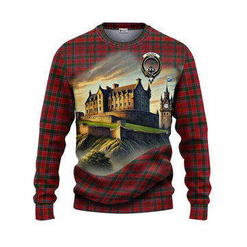 Dalzell (Dalziel) Tartan Family Crest Knitted Sweater with Scottish Ancient Castle Style Unisex - Tartan Vibes Clothing