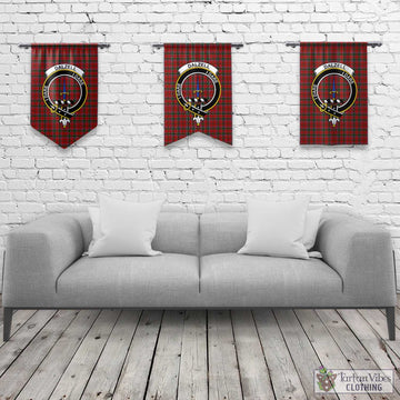 Dalzell (Dalziel) Tartan Gonfalon, Tartan Banner with Family Crest Rectangle - Tartan Vibes Clothing